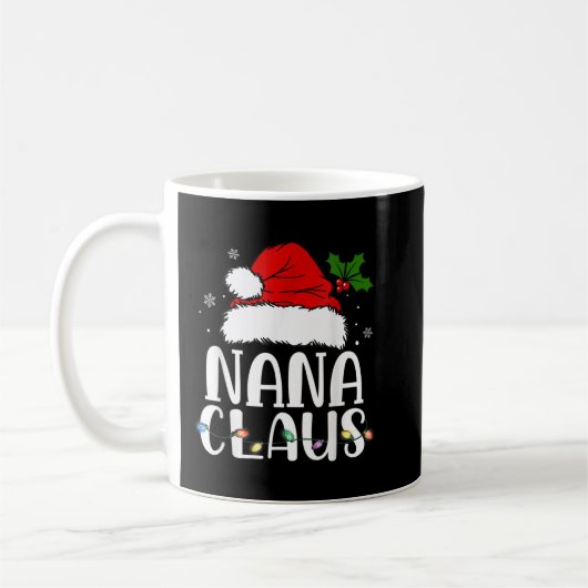 Nana Claus Shirt Weihnachts Pajama Familie Matchin Kaffeetasse (Links)
