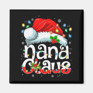 Nana Claus-Shirt Weihnachtslichter Pyjama Familie  Magnet