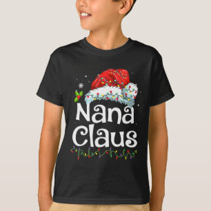 Nana Claus Weihnachts-Pyjama Familie Matching Xmas T-Shirt