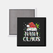 Nana Claus Weihnachts-Weihnachtsmannmütze Matching Magnet (Vorderseite/Rückseite)