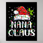 Nana Claus Weihnachts-Weihnachtsmannmütze Matching Poster (Vorne)