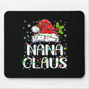 Nana Claus Weihnachtsbeleuchtung Pyjama Familie pa Mousepad