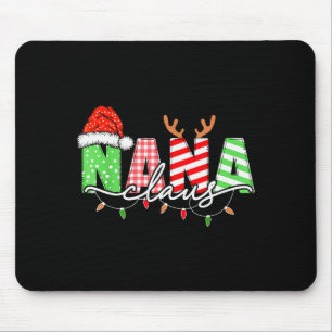 Nana Claus Weihnachtsbeleuchtung Pyjama-Familienma Mousepad