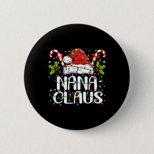 Nana Claus Weihnachtslicht-Pyjama-Familien-Matchin Button