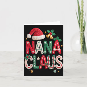 Nana Claus Weihnachtsmann Oma Familie passende Wei Karte