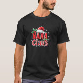 Nana Claus Weihnachtsmannmütze Weihnachtsbeleuchtu T-Shirt (Vorderseite)