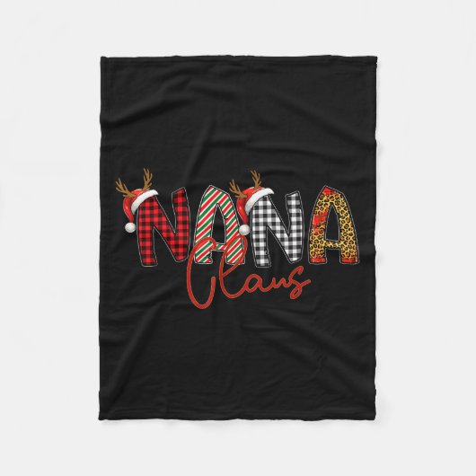 Nana Clause, Nana Christmas Shirt, Nana Santa Clau Fleecedecke (Vorderseite)