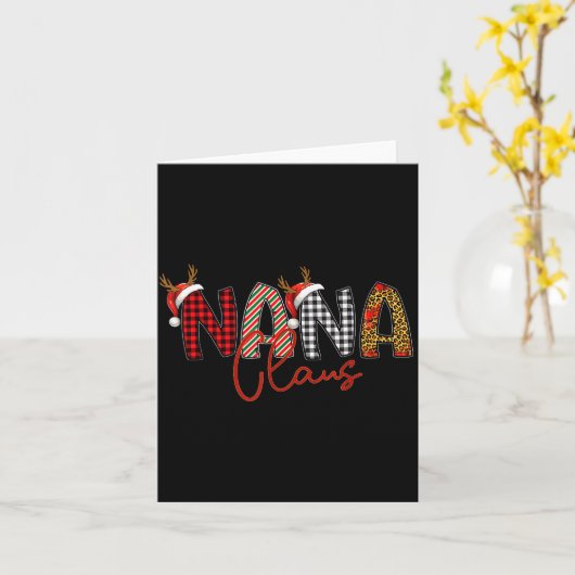 Nana Clause, Nana Christmas Shirt, Nana Santa Clau Karte (Gelbe Blume)