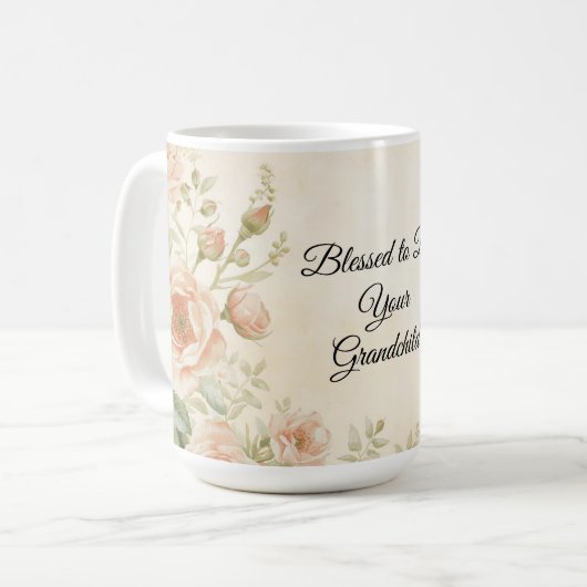 Nana Coffee Floral Oma Muttertag Kaffeetasse (Vorderseite Links)