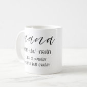 Nana Coffee Tasse Oma Coffee Tasse Muttertag (Vorderseite Links)