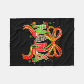 Nana Coquette Bow Christmas Pajamas Xmas Tree Coco Fleecedecke (Vorderseite (Horizontal))