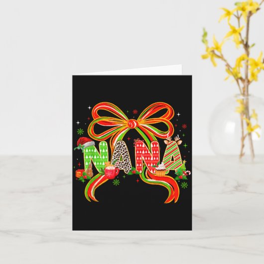 Nana Coquette Bow Christmas Pajamas Xmas Tree Coco Karte (Gelbe Blume)