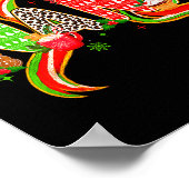 Nana Coquette Bow Christmas Pajamas Xmas Tree Coco Poster (Ecke)