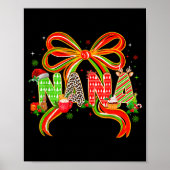 Nana Coquette Bow Christmas Pajamas Xmas Tree Coco Poster (Vorne)