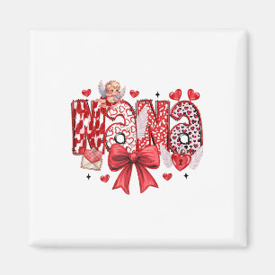 Nana Coquette Bow Happy Valentine Day Mama Mutter  Magnet