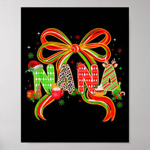 Nana Coquette-Schleife Weihnachts-Pyjama Xmas Baum Poster