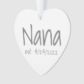 Nana Datum der Acrylverzierung Ornament (Vorderseite)