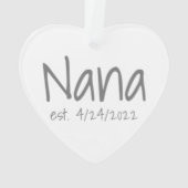 Nana Datum der Acrylverzierung Ornament (Rückseite)