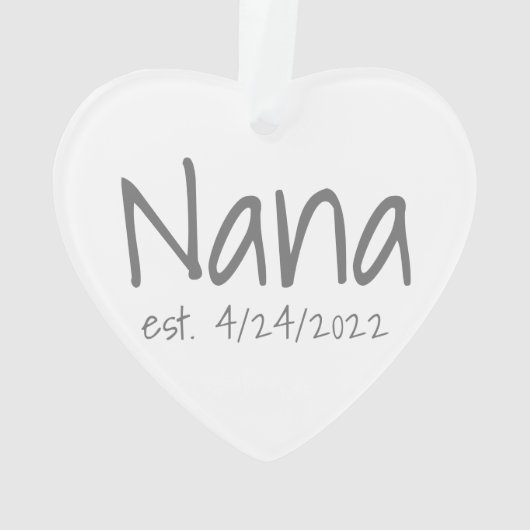 Nana Datum der Acrylverzierung Ornament (Rückseite)