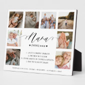 Nana Definition Script Foto Collage Keepake Fotoplatte (Seite)