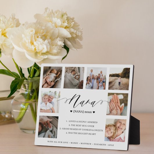 Nana Definition Script Foto Collage Keepake Fotoplatte