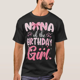 Nana des Geburtstagskindes Rosa Coquette-Schleife T-Shirt