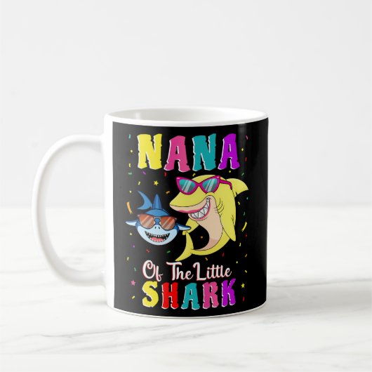 Nana des kleinen Hais Grandson Shark Party Kaffeetasse (Links)