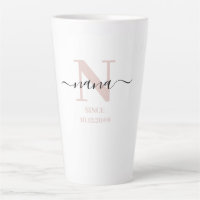 Nana Elegant Script Monogram Blush Pink