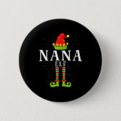 Nana Elf Christmas Matching Xmas Pajama Button (Vorderseite)