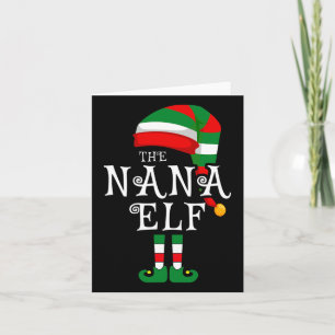 Nana Elf Familie Weihnachten Matching Pajamas Grup Karte
