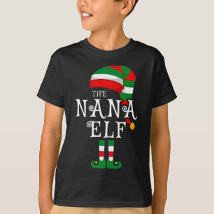 Nana Elf Familie Weihnachten Matching Pajamas Grup T-Shirt