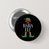 Nana Elf Matching Group Xmas Funny Family Christma Button (Vorne & Hinten)