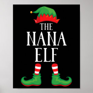 Nana Elf Matching Group Xmas Funny Family Christma Poster