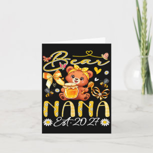 Nana Est 2027 Florale Fliege Mutterschaftstag Bär Karte