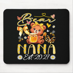 Nana Est 2027 Florale Fliege Mutterschaftstag Bär Mousepad