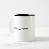 Nana Est 20XX Personalized Mother's Day Gift Mug Zweifarbige Tasse (Vorderseite Links)