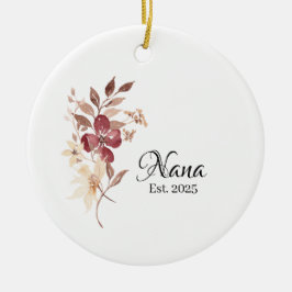 Nana Est. Year – New Grandma Milestone Keramik Ornament