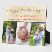 Nana First Mthers Day - 3 Foto Personalisiert Fotoplatte (Seite)