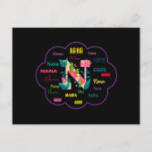 Nana Floral Blumen Name Initiale Postkarte (Vorderseite)