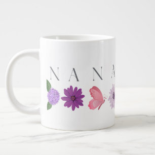 Nana Floral Butterfly, Muttertagsgeschenk für sie Jumbo-Tasse