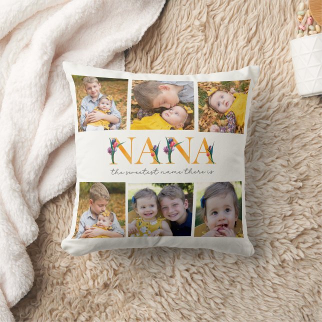 Nana Floral Custom Foto Tulips Throw Kissen (Decke)