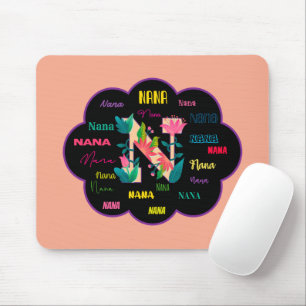 Nana Florales Blumenname Initiale Mousepad
