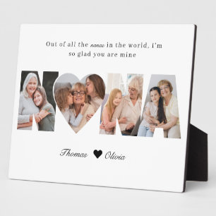 Nana-Foto-Collage Andenken für Oma von den Enkelki Fotoplatte
