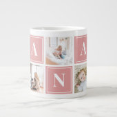 Nana Foto Collage Custom Giant Coffee Tasse (Vorderseite)