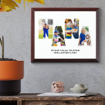 NANA Foto Collage Cutout Großkinder Namen Plaque Awardplakette<br><div class="desc">NANA Foto-Plakette, personalisiert mit 4 Ihrer Lieblings-Fotos und Ihre individuelle Nachricht. Dieses Design hat Foto Buchstaben ausgeschnitten Typografie bilden das Wort "NANA" und die Fotovorlage erstellt dies für Sie automatisch. Wenn Sie Probleme mit der schönen Darstellung Ihrer Bilder haben, versuchen Sie, diese im Porträtformat hochzuladen. Dieses Design hat einen weißen...</div>