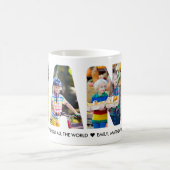 NANA Foto Collage Letter Cutout Grandkids Names Kaffeetasse (Mittel)