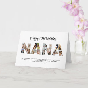 Nana Foto Collage Letter Cutout Oma Birthday Karte