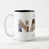 Nana Foto Collage Letter Cutout Oma Picture Zweifarbige Tasse (Links)