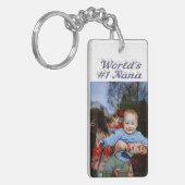 Nana Foto graue Text Mütter Day Schlüsselanhänger (Vorderseite links)