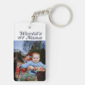 Nana Foto graue Text Mütter Day Schlüsselanhänger (Rückseite)